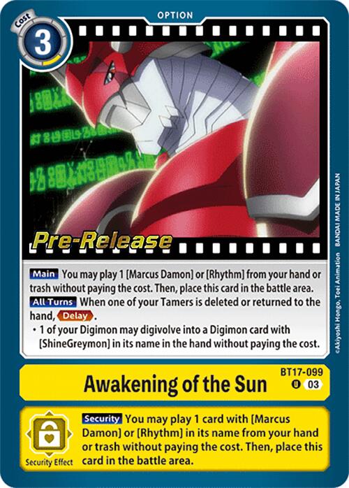 Awakening of the Sun [BT17-099] [Secret Crisis Pre-Release Cards] Online