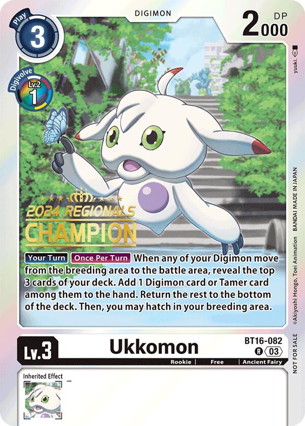 Ukkomon [BT16-082] (2024 Regionals Champion) [Beginning Observer] Discount