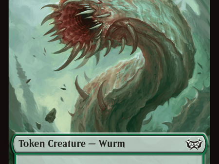 Wurm (0019)    Manifest Double-Sided Token [Duskmourn: House of Horror Commander Tokens] Online Hot Sale