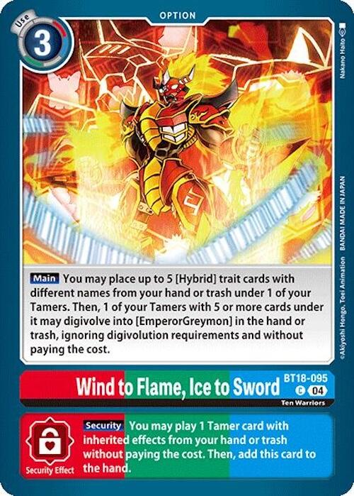 Wind to Flame, Ice to Sword [BT18-095] [Release Special Booster 2.0] on Sale