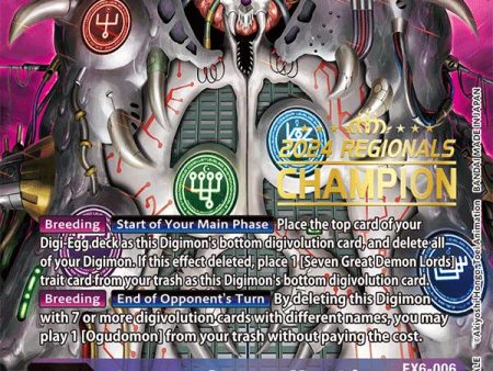 Gate of Deadly Sins [EX6-006] (2024 Regionals Champion) [Infernal Ascension] Supply