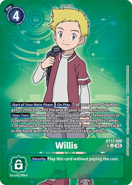 Willis [BT17-088] (Box Promotion Pack: Secret Crisis) [Secret Crisis] Supply