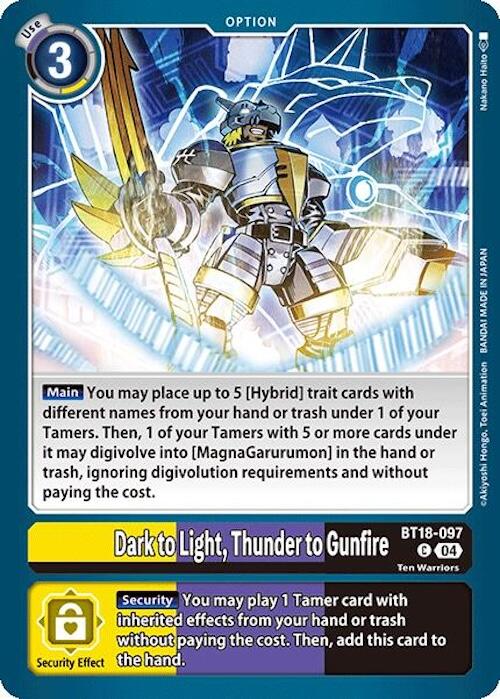 Dark to Light, Thunder to Gunfire [BT18-097] [Release Special Booster 2.0] For Cheap