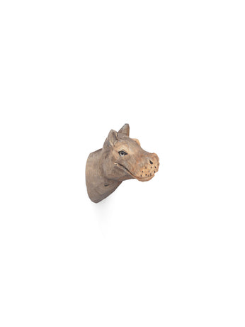 Wall Hook - Hand Carved - Hippo For Discount