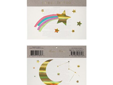 Temporary Tattoo - Rainbow Shooting Star For Sale