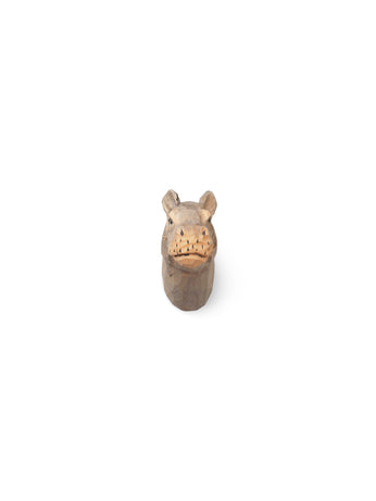 Wall Hook - Hand Carved - Hippo For Discount