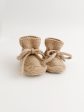 Baby Booties With Lace - Sand Discount