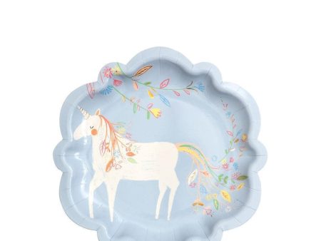 Paper Plate - Unicorn & Blooms - Magical Princess - Small Cheap