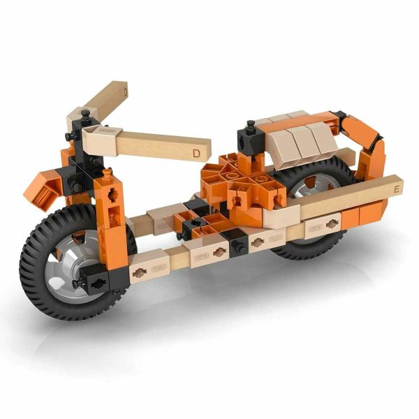 Engino Eco Builds 3 Model MOTORBIKES Building Creative Activity Wooden Toy STEM Online