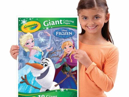 Crayola Frozen 18 Giant Colouring Pages Creative Play Disney Official Hot on Sale