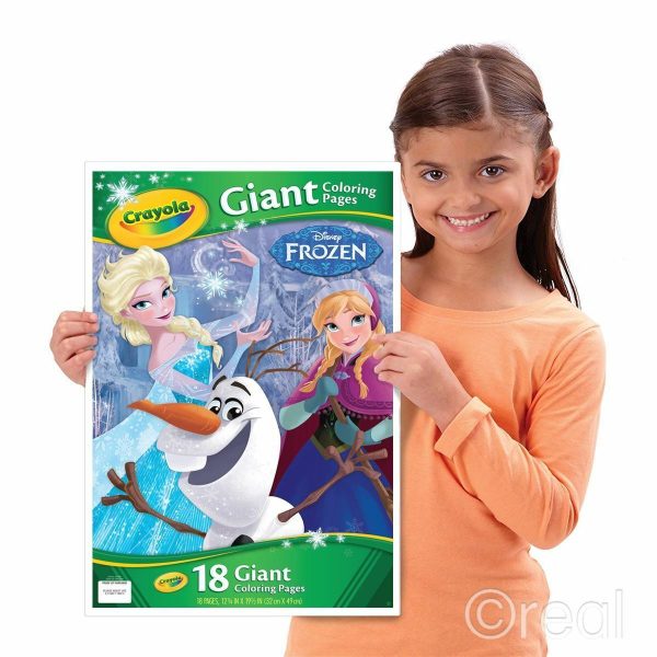 Crayola Frozen 18 Giant Colouring Pages Creative Play Disney Official Hot on Sale