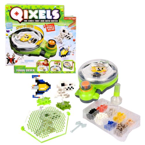 Qixels TURBO DRYER PLAYSET w  500 Cubes Spin To Dry Official Fashion