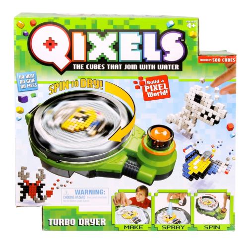 Qixels TURBO DRYER PLAYSET w  500 Cubes Spin To Dry Official Fashion