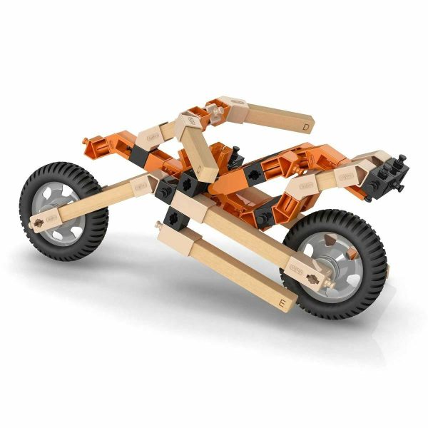 Engino Eco Builds 3 Model MOTORBIKES Building Creative Activity Wooden Toy STEM Online