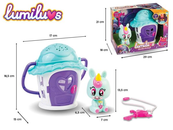 LumiLuvs STARLIGHT COTTAGE Nightlite Unicorn Night Light Playset Projector Cheap