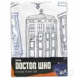 Doctor Who TARDIS Check Double Duvet Cover & Pillowcase Set Official Cheap