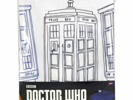 Doctor Who TARDIS Check Double Duvet Cover & Pillowcase Set Official Cheap