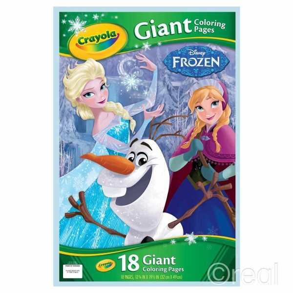 Crayola Frozen 18 Giant Colouring Pages Creative Play Disney Official Hot on Sale