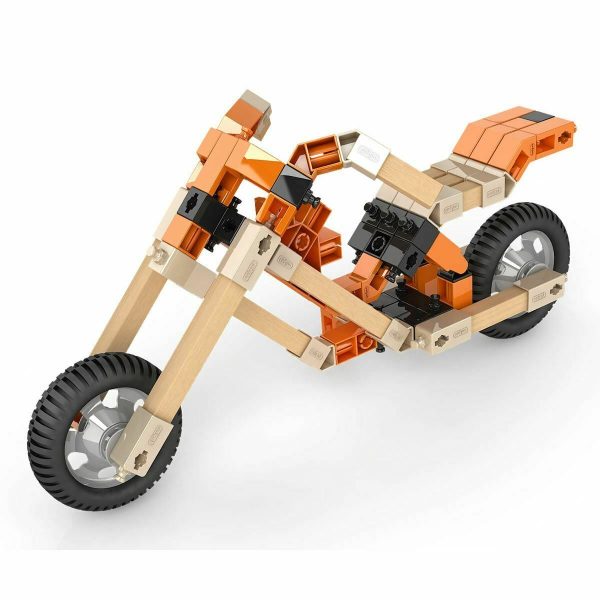 Engino Eco Builds 3 Model MOTORBIKES Building Creative Activity Wooden Toy STEM Online