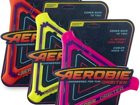 Aerobie Orbiter Boomerang Ring Frisbee Flying Disc Throw Toy Random Colour Sale